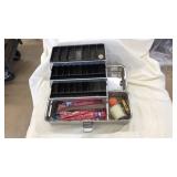 ALLUMINUM FISHING BOX WITH CONTENTS