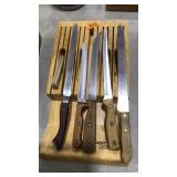 6 PC KITCHEN KNIVES W/ HOLDER