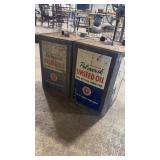 PAIR OF ANTIQUE LINSEED OIL JUGS