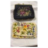 PAIR OF LADIES EMBROIDERED EVENING BAGS
