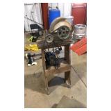 MOUNTED SHARPENING STONE W/ MOTOR ON STAND