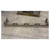 ORNATE BRASS FIREPLACE FENDER