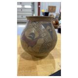 NATIVE AMERICAN POTTERY BOWL 7'