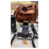 CAMERA BAG, ASST LENS, CAMERA TRIPOD, ETC