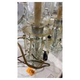 PAIR OF PRISIM CRYSTAL LAMPS