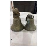 PAIR OF ANTIQUE BRASS BELLS