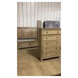 2 PC BEDROOM SET WHITE WASH OAK LIKE NEW