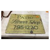 FLOWER SHOP METAL SIGN