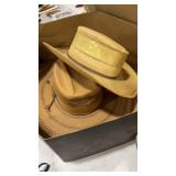 2 STRAW COWBOY HATS