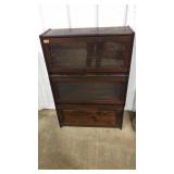 3 SECTION PINE BANNISTER BOOKCASE