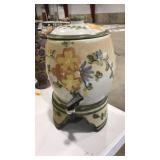 STONE CROCK COOLER ON STAND