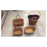 4 ASST SMALLER LONGABERGER BASKETS