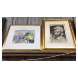2 PC FRAMED ART