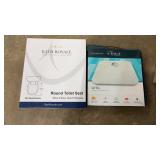 BATHROOM SCALE & ROUND TOILET SEAT LID