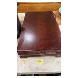 WOOD & LINED FLATWARE BOX