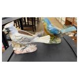 2 ANTIQUE LEFTON BIRD PLANTERS