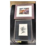 2 PC FRAMED SIGNED ART