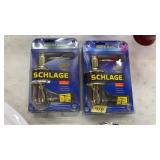 2 PACK OF SCHLAGE DOOR KNOB HARDWARE KITS