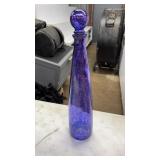 PURPLE & BLUE GLASS DECANTER 15'