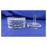 OLEG CASSINI CRYSTAL PILLER & CRYSTAL RING HOLDER