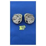 PAIR OF STERLING CLIP ON EARRINGS