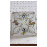 ANTIQUE COWBOY PAINTED GLASS LAMP SHADE