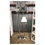 2 CHROME FLOOR LAMPS