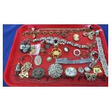 TRAY OF ASST COSTUME JEWELRY