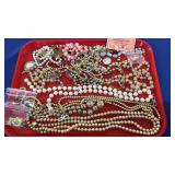 TRAY OF ASST COSTUME JEWELRY
