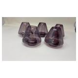 SET OF 5 AMETHYST GLASS LAMP SHADES