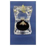 10K YG & DIAMOND CHIP RING