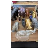 FLAT OF ASST ELEPHANT FIGURINES