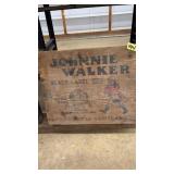 JOHNNY WALKER BLACK LABEL VINTAGE WOOD CRATE