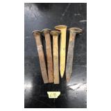 5 ASST RAILROAD SPIKES