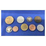 ASST FOREIGN & US CURRENCY COINS