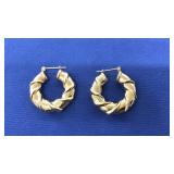 14K YG HOOPS