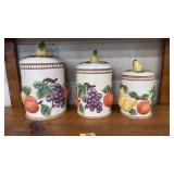 3 PC FRUIT KITCHEN CANNISTER SET