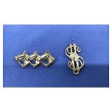 STERLING HORSE PIN & HORSE MONEY CLIP