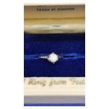 10K WHITE GOLD & PEARL RING