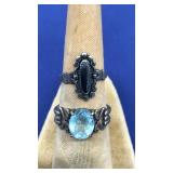 2 STERLING SILVER RINGS