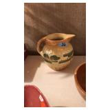ANTIQUE ROSEVILLE LANDSCAPE PITCHER