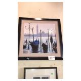 LRG FRAMED VIENNA GONDOLAS ART