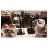 2 METAL DISPLAY RACKS, ROTATING