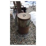 ANTQ. LIDDED WOODEN BARREL
