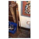 ANTIQUE WALKING STICK & ETC