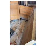 2 WOODEN SINGLE BED FRAMES WITH RAILS