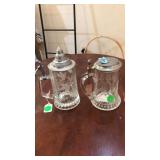 2 BEER STEINS