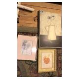 LOT OF FRAMED WALL ART