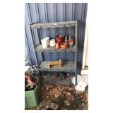 56' TALL 4 TIER PLASTIC STORAGE SHELF