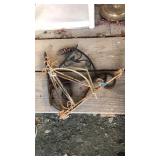 COLLECTION OF IRON WALL MOUNTED HOOKS